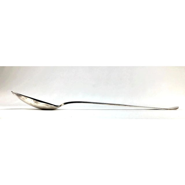 1990s Large Reed & Barton Silver Plate Serving Spoon For Sale - Image 5 of 8