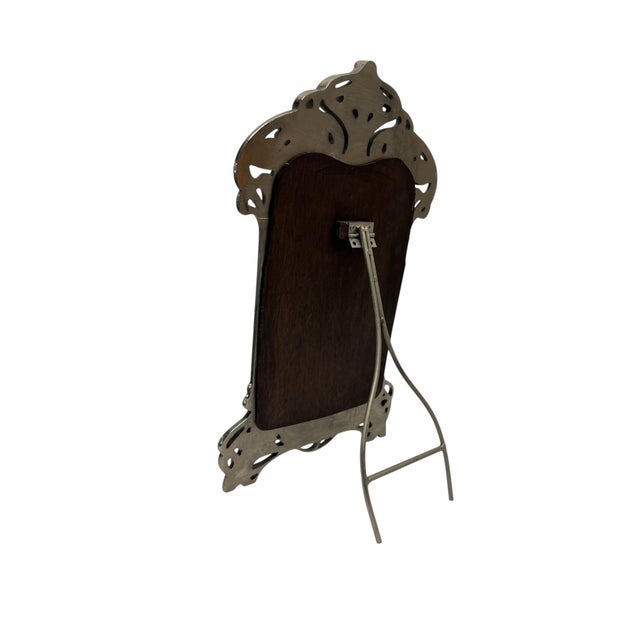 Vintage Art Nouveau Style Resin "Maiden" Vanity Table Mirror For Sale - Image 4 of 5