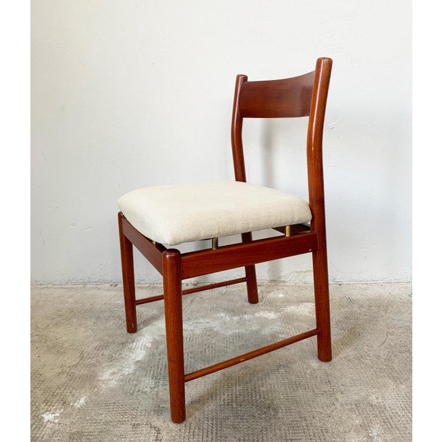 Beige Vintage Teak Chairs by Ilmari Tapiovaara for La Permanente in Cantù, 1960s, Set of 6 For Sale - Image 8 of 14