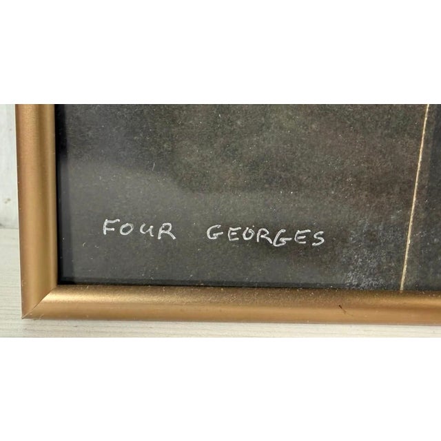 Presenting an exceptional 2008 mixed media grid collage titled "Four Georges" by American sculptor, printmaker, and...