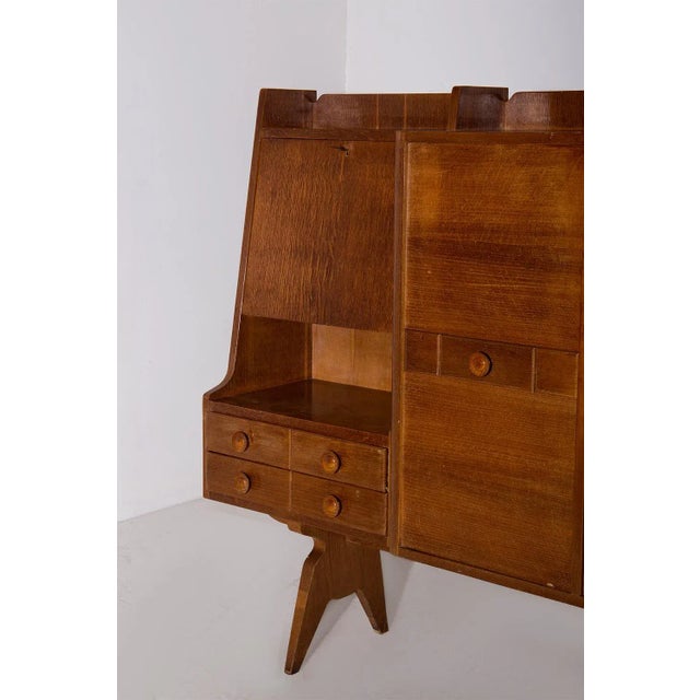 Wood Italian Tall Wooden Cabinet, 1950 For Sale - Image 7 of 13