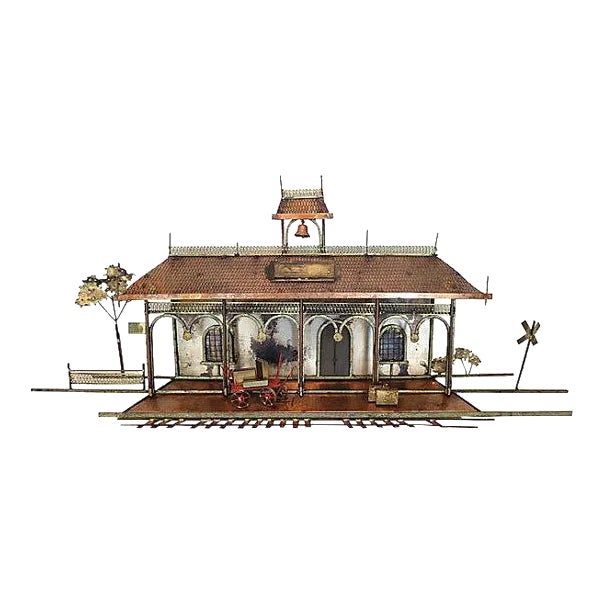 Signed 1970s Curtis Jere Railroad Wall Sculpture For Sale