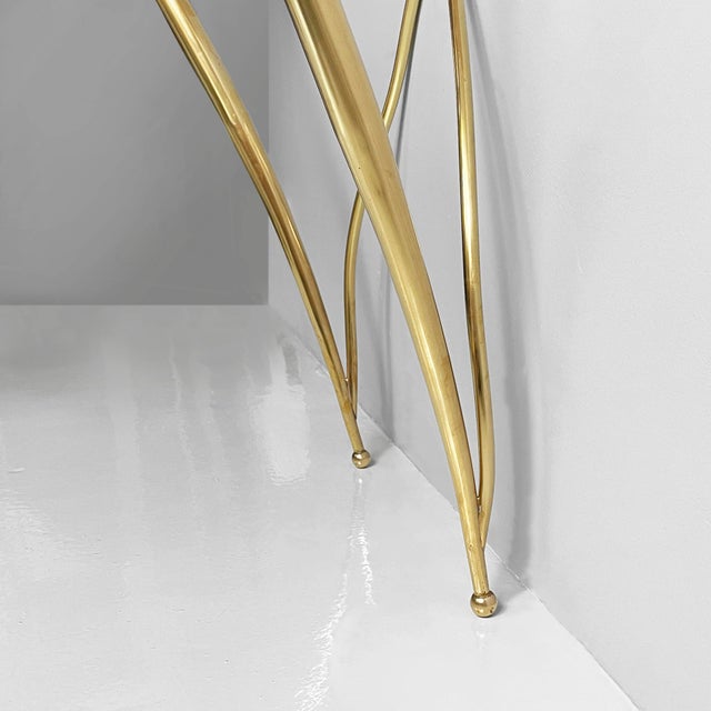 Mid-Century Modern Italian Brass and Marble Console attributed to Carlo Enrico Rava, 1940s For Sale - Image 17 of 18