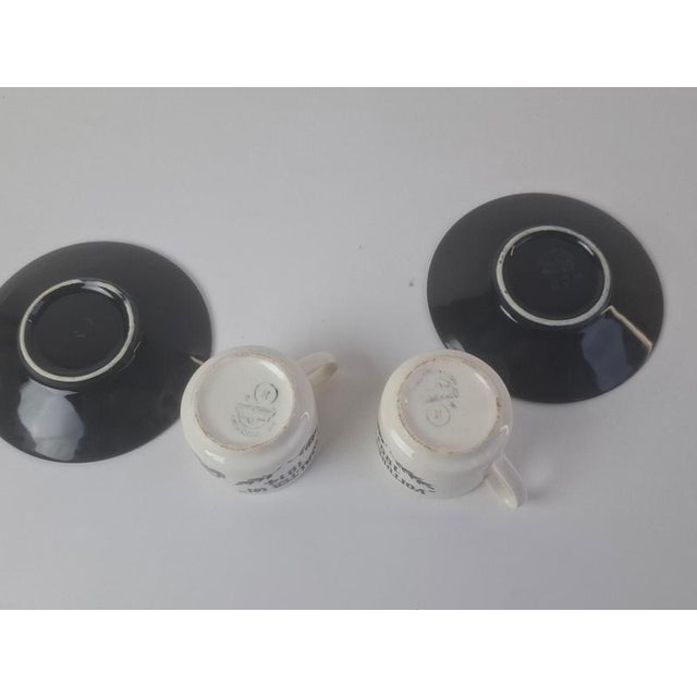 Mid-Century Porcelain Cup and Saucer Set from Ditmar Urbach, Czechoslovakia, 1950s, Set of 2 For Sale - Image 9 of 10