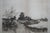 Late 19th Century Antique George William Bohde Signed Farmhouse Riverscape Etching 30" For Sale - Image 5 of 13