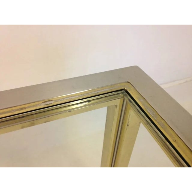 Vintage Chrome & Brass Coffee Table, 1970s For Sale - Image 6 of 8
