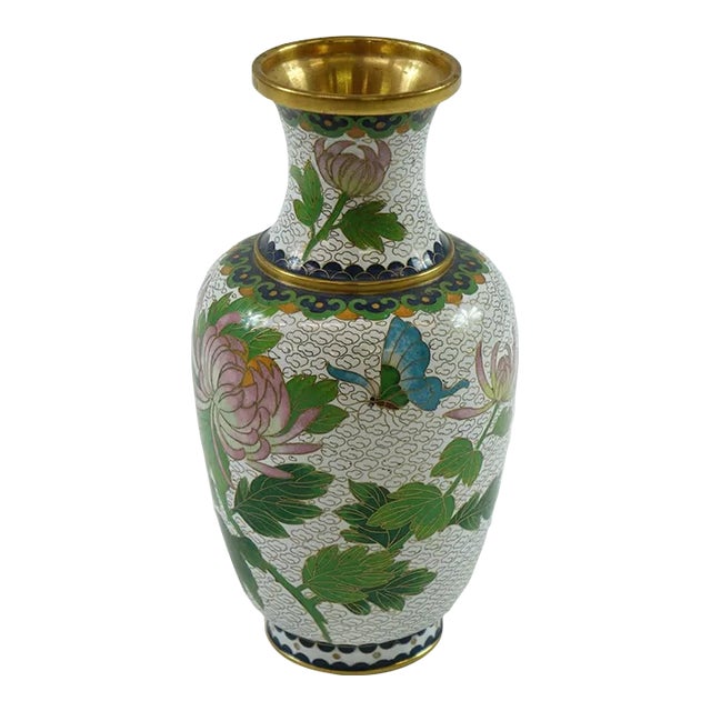 Early 20th Century Chinese Cloisonne Vase For Sale