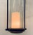 Original Retail $1290, stylish Arteriors Organic Modern Sumter Candle Pendant, wood, metal, and glass, showroom floor sample