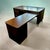 Mid 20th Century Mad-Men Industrial 1970s Black Metal & Rosewood Laminate L-Shaped Executive Desk With Storage For Sale - Image 5 of 6