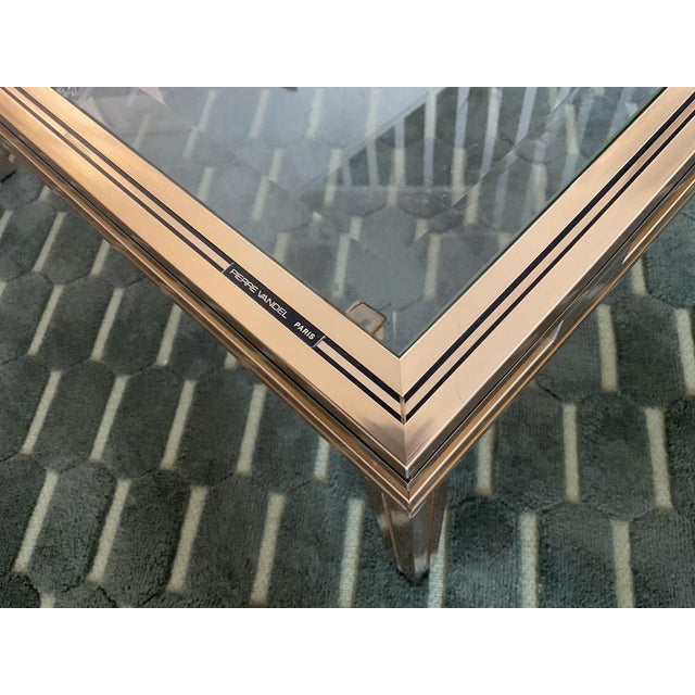 Metal Art Deco Glass Coffee Table by Pierre Vandel For Sale - Image 7 of 14