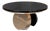 "Château" Round Table With Bronze and Stainless Steel, Handmade For Sale