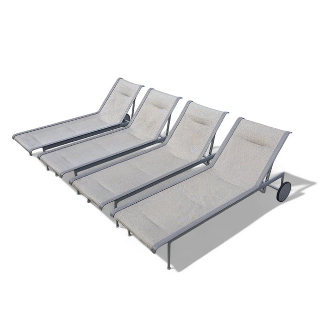 1990s Richard Schultz 1966 Collection Adjustable Chaises, Set of 4 For Sale - Image 5 of 12