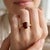 Contemporary Garnet Wedding Engagement Ring - Janaury Birthstone 925 Silver Handmade Ring Us 7 For Sale - Image 3 of 5