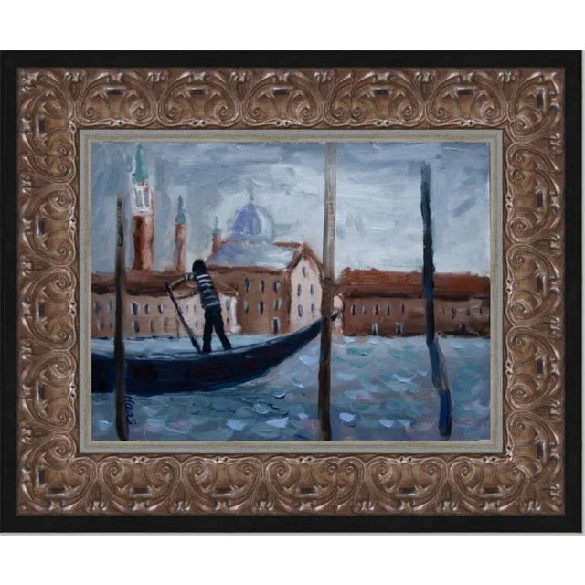 2020s The Gondolier, Contemporary Impressionist Oil Seascape For Sale - Image 5 of 8