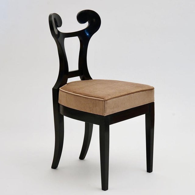 Ebonized Biedermeier Dining Chairs, Set of 8 For Sale - Image 11 of 18