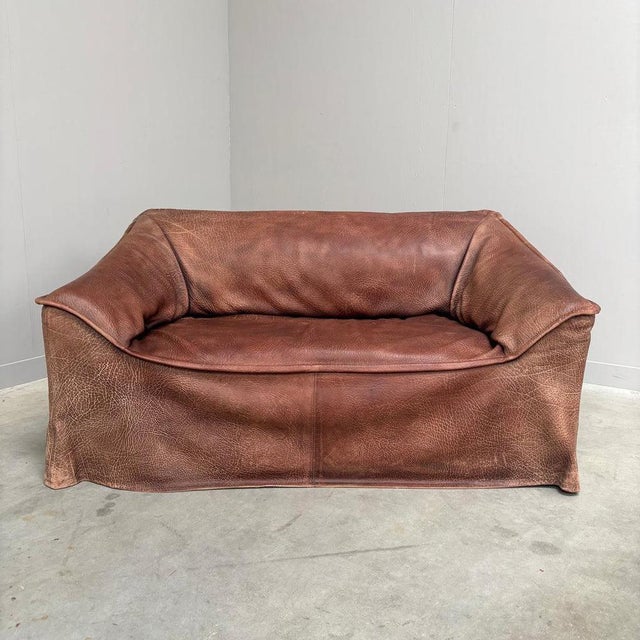Vintage Leather 2-Seater Sofa, 1970s For Sale - Image 11 of 18