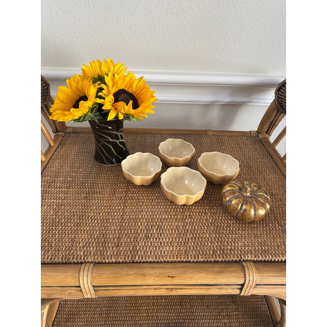 Vintage Pumpkin Squash Ceramic Bowls For Sale - Image 11 of 13