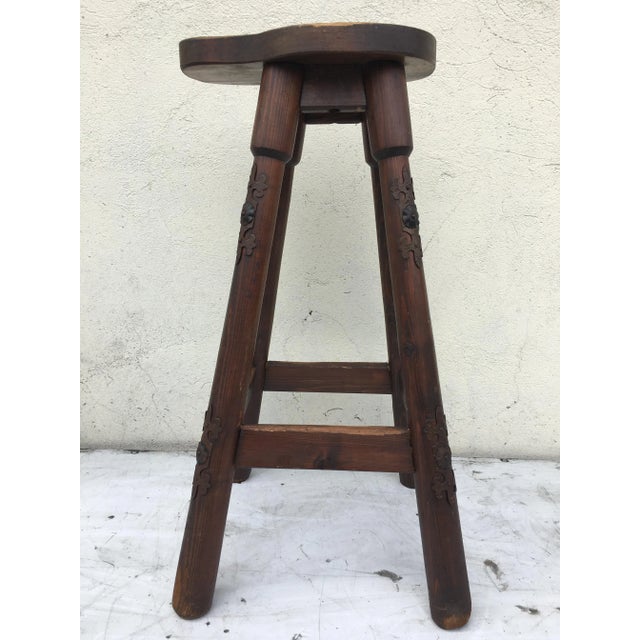 Wooden Barstool, 1970s For Sale - Image 3 of 17