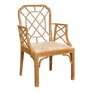 Mid 20th Century Chinese Chippendale Style "Cockpen" Armchair For Sale