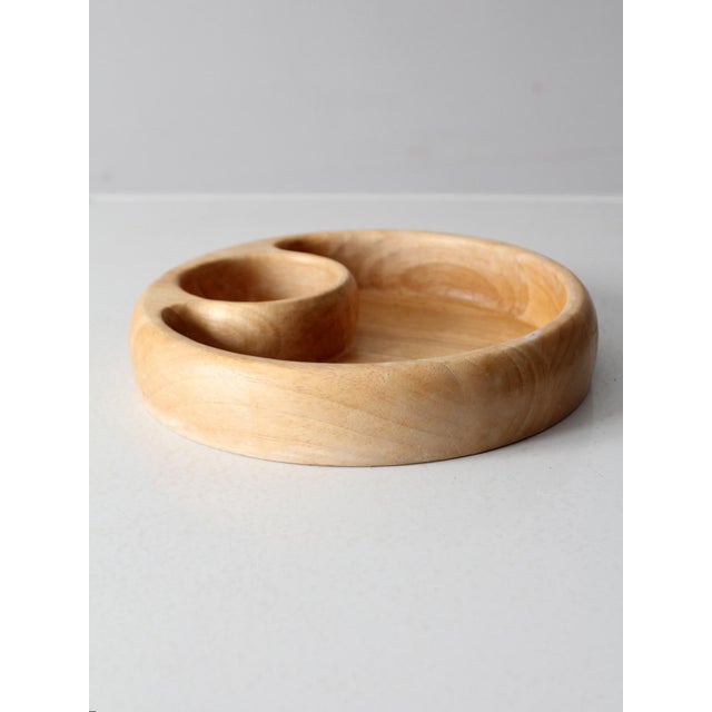 Late 20th Century Vintage Wooden Serving Bowl For Sale - Image 5 of 9