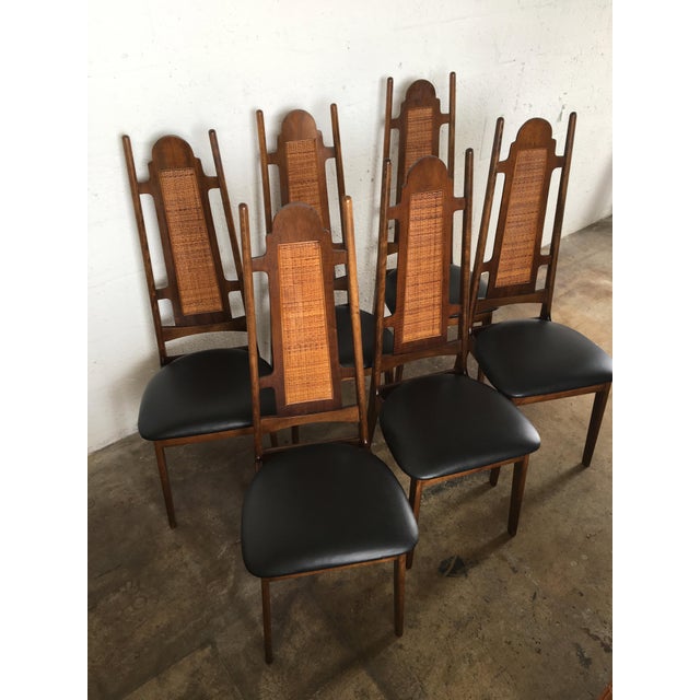 Mid-Century High Back Dining Chairs - Set of 6 | Chairish