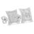 Haus of Brilliance .925 Sterling Silver Diamond Accented 4-Stone Four Pointed Star Shaped Halo-Style Stud Earrings (H-I Color, I2-I3 Clarity) For Sale - Image 4 of 6