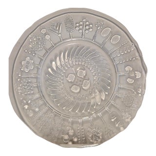 1960s Arabia Finland Flora Crystal Serving Platter by Oiva Toikka For Sale