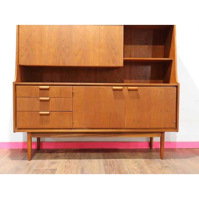 Mid-Century Modern 1960s Mid Century Modern Vintage Teak Tall Buffet Credenza by Austinsuite Danish Style For Sale - Image 3 of 14