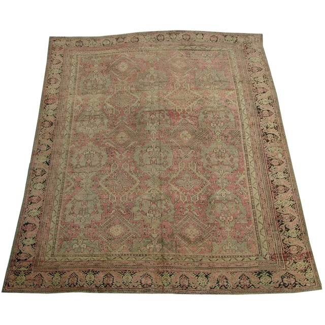 19th Century Antique Oushak Rug 15.9x12 For Sale - Image 5 of 5