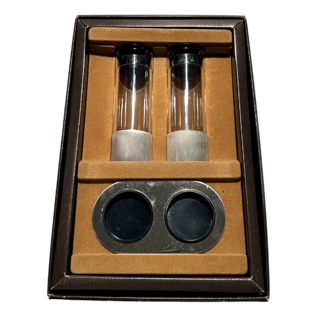 Cylindrical Oil and Vinegar Set by Cini & Nils for Studio Opi, 1970s, Set of 2 For Sale
