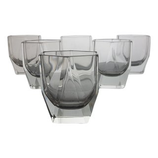 Crystal Table Vases, France, 1940s, Set of 6 For Sale