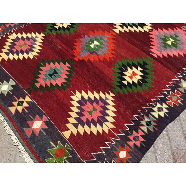 Late 19th Century Handmade Kilim - 66" X 114" For Sale In Raleigh - Image 6 of 10