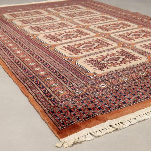 Textile Vintage Bukhara Rug, Pakistan For Sale - Image 7 of 9