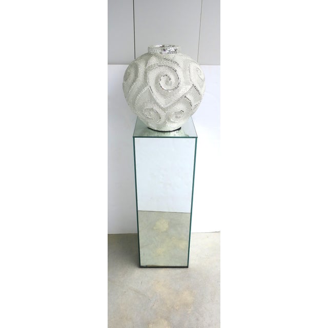 Early 21st Century Mirror Glass Tile Mosaic Paster Vase For Sale - Image 5 of 11