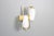 Brass and Opaline Glass Wall Sconces, France, 1950s, Set of 2 For Sale - Image 4 of 10