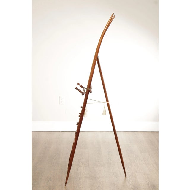 Victorian Antique Victorian Stick & Ball Oak Easel For Sale - Image 3 of 12