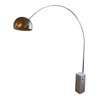 Authentic Iconic Arco Light With a Marble Base For Sale