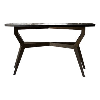 1940s Vintage Black Marble Console For Sale