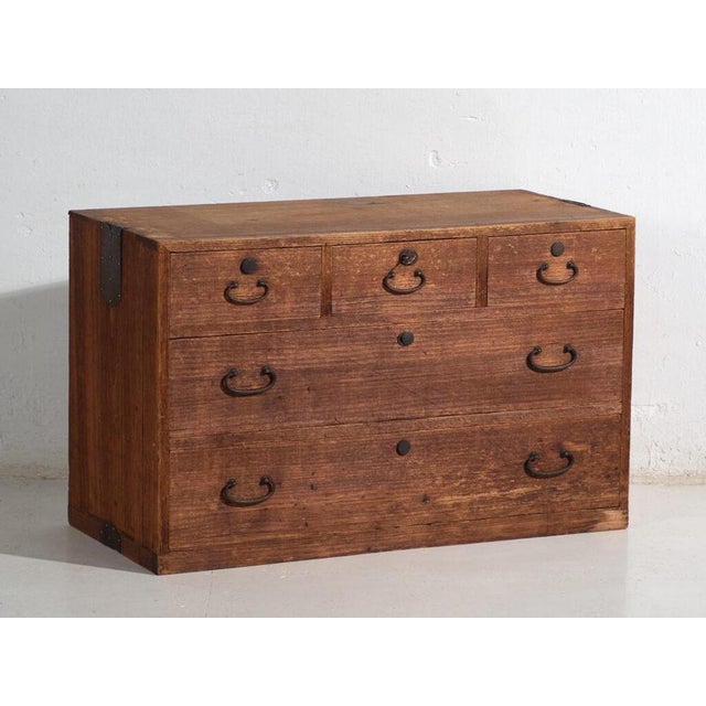 Antique Japanese Tansu Base Cabinet For Sale - Image 11 of 11