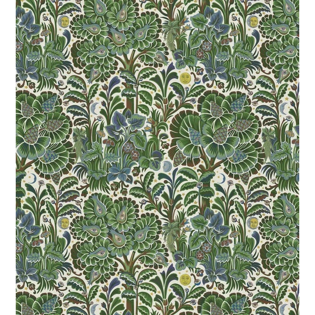 House Of Hackney Moon Garden Wallpaper - Verde For Sale In New York - Image 6 of 8