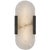 Modern Kelly Wearstler for Visual Comfort Signature Melange 10" Elongated Sconce in Bronze with Alabaster For Sale - Image 3 of 4