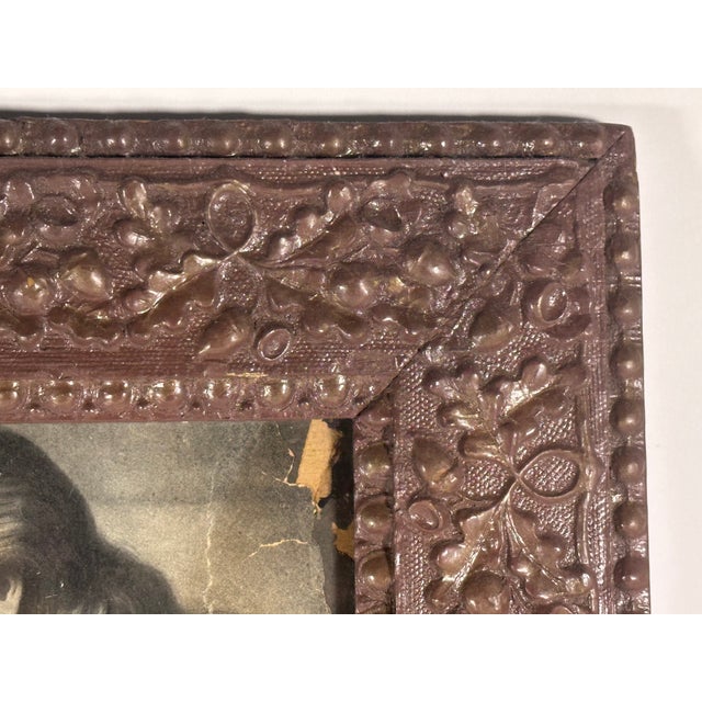 Jesus Died for Both Lithograph in Oak Leaf & Acorn Frame c.1911 For Sale - Image 10 of 14