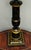 1950s Vintage Black Lacquer Chinoiserie Table Lamp With Hand-Painted Gilt Decoration & Shade For Sale - Image 5 of 10