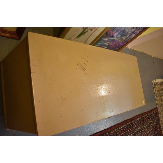 Primitive Blanket Trunk, 6 Board Antique For Sale - Image 4 of 10