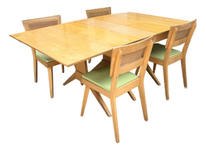Mid Century Modern Drop Leaf Dining Table & 4 Chairs