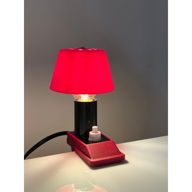 Red Clamp Lamp with Plastic Shade and Switch from Elios For Sale - Image 10 of 11