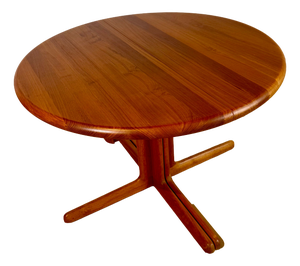 Extending Round Dining Table in Teak, 1960s