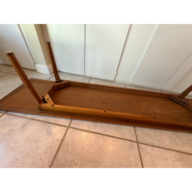 Vintage Mid Century Modern Drexel Declaration Solid Walnut Bench / Coffee Table by Kipp Stewart For Sale - Image 10 of 16