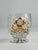 Glass Art Deco Amber Overlay Cut Crystal Decanter & Cordial Glasses, 1930s, Set of 5 For Sale - Image 7 of 17