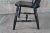 Wood Vintage Windsor Country Farmhouse Black Oak Bentwood Slat Dining Chairs- Set of 5 For Sale - Image 7 of 12